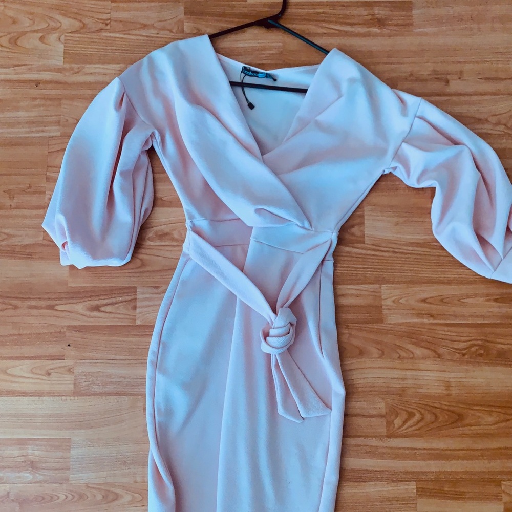 Soft pink knee length dress